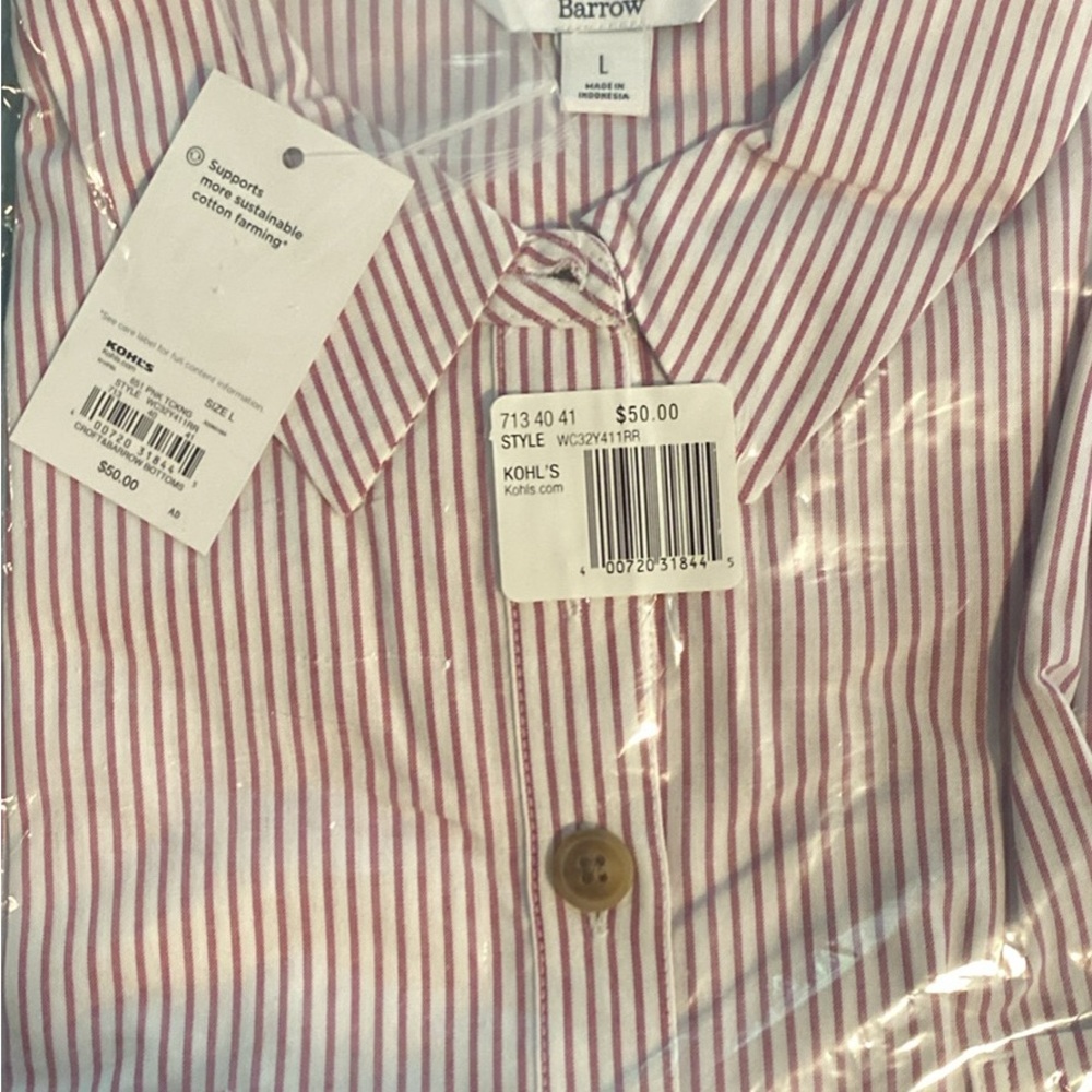 Croft & Barrow Pink Tie-Front Robe - Picture 7 of 9